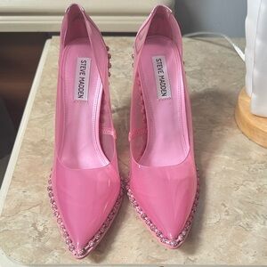 Steve Madden Vyper Pink Embellished Heels worn 1X inside